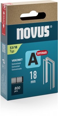 Capse Novus din sarma subtire, A tip 53 super rezistente, 18 mm, 800 buc/cutie